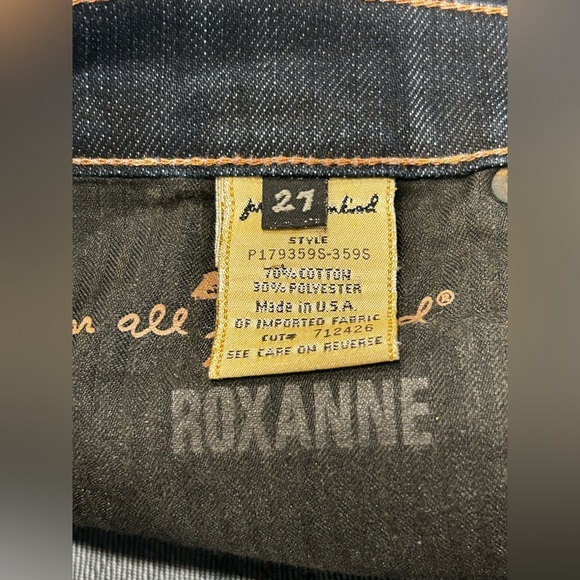 7 FOR ALL MANKIND ROXANNE JEANS Size 27 NAVY SLEEK CLASSIC POLISHED TIMELESS - Picture 8 of 10